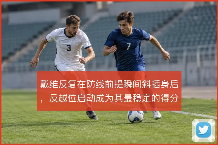 戴维反复在防线前提瞬间斜插身后，反越位启动成为其最稳定的得分方式